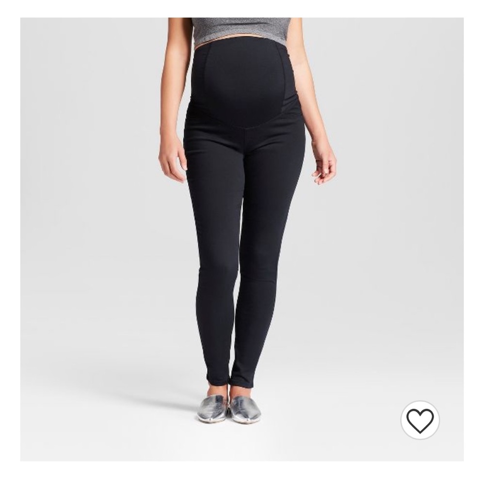 Skinny black maternity pants